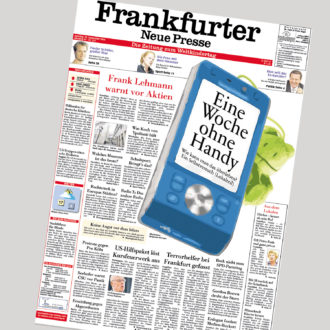 Foto: Links ist die Titelseite der ersten Ausgabe zu sehen.