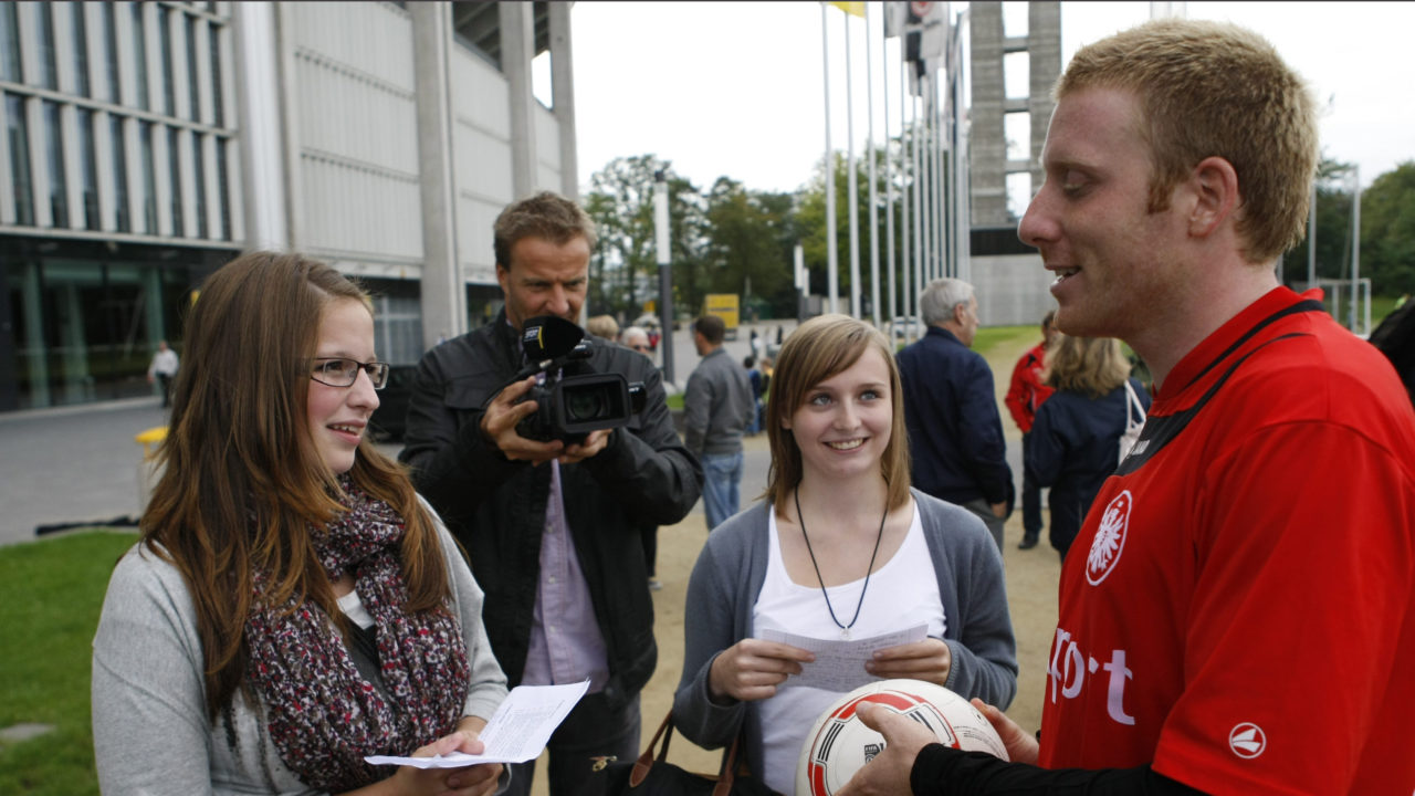 Foto: Interview mit dem damaligen Eintracht Frankfurt Spieler Patrick Ochs