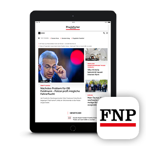 Foto: iPad mit Ausschnitt der FNP-Website