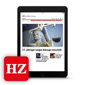 Foto: iPad mit Ausschnitt der Website der HZ