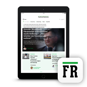 Foto: iPad mit Ausschnitt der FR-Website