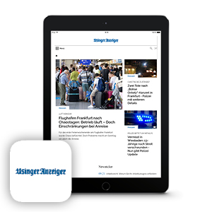 Foto: iPad mit Ausschnitt der Website des Usinger Anzeigers