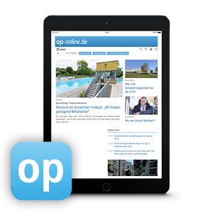 Foto: iPad mit Ausschnitt der OP-Website