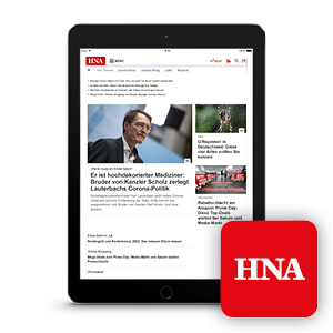 Foto: iPad mit Ausschnitt der Website der Hessisch/Nieder-sächsischen Allgemeinen