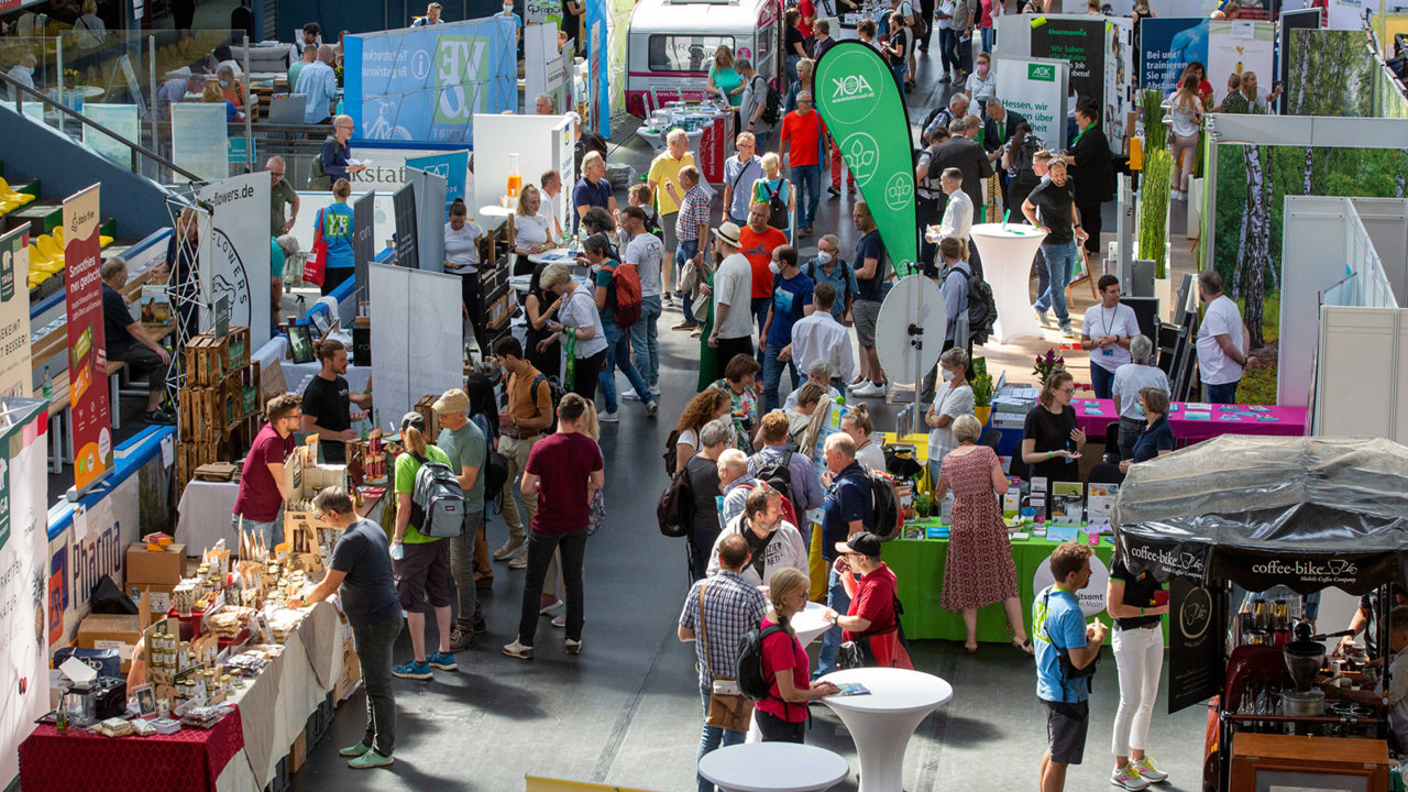 Foto: Zeigt die gesund leben Messe von oben