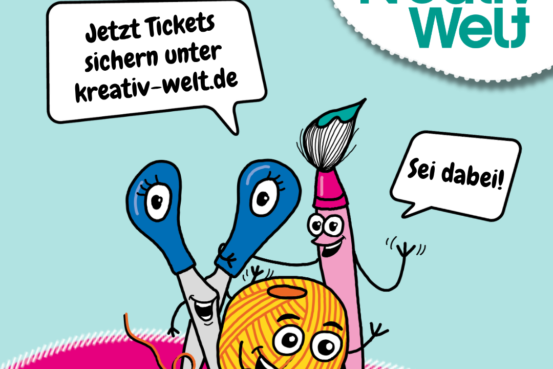 Maskottchen der Kreativ Welt Messe