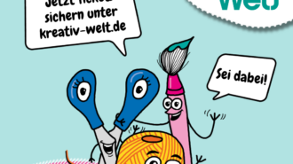 Maskottchen der Kreativ Welt Messe
